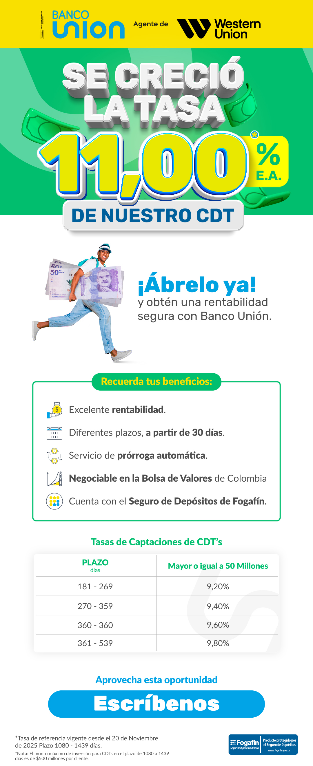 CDT colombia banco union